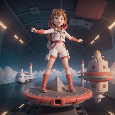 Image For Post Anime, astronaut, holodeck, pyramid, train, hovercraft, HD, 4K, AI Generated Art