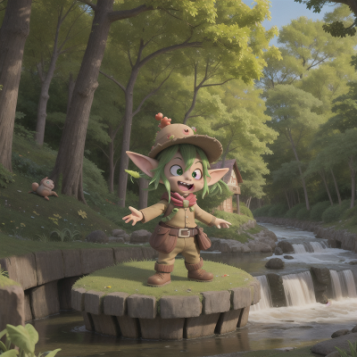 Image For Post Anime, goblin, forest, celebrating, river, carnival, HD, 4K, AI Generated Art
