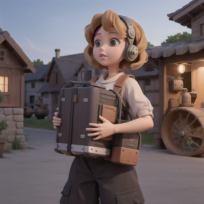 Image For Post Anime, artificial intelligence, accordion, tank, mechanic, village, HD, 4K, AI Generated Art