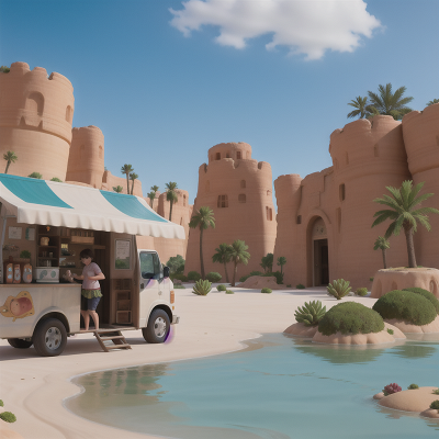 Image For Post Anime, detective, centaur, taco truck, desert oasis, underwater city, HD, 4K, AI Generated Art