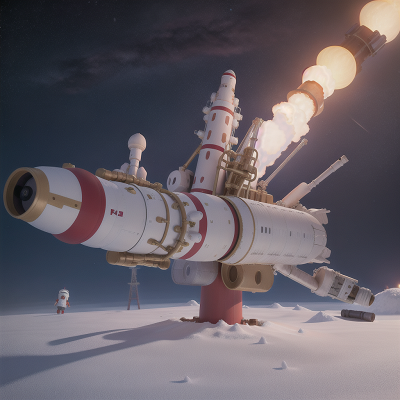 Image For Post Anime, space station, joy, snow, saxophone, rocket, HD, 4K, AI Generated Art