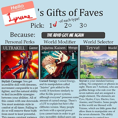 Image For Post Lyrune's Gift of Faves CYOA