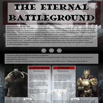 Image For Post The Eternal Battleground CYOA