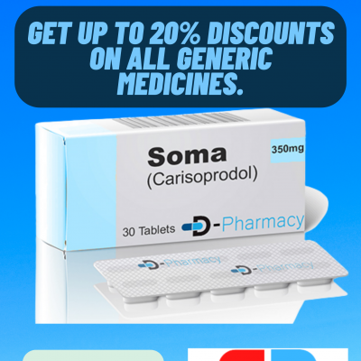 Image For Post | Buy 350mg Soma Online Overnight Delivery US at meds-usa.org we offer the best quality products at the most affordable prices with a rapidly growing delivery network, secure and safe processing.


Soma is the brand name for marketing Carisoprodol. It is a muscle relaxant that is prescribed for the treatment of muscle pain and spasms. Soma is a medication being used along with rest and physical therapy for treating musculoskeletal pain. It is a short-term medication that should only be used for two to three weeks.
Get up to 20% off on All Over Generic Medicine.Free Delivery on Prescription Online.




Link to Buy: 

https://meds-usa.org/product-category/buy-soma-online/
https://meds-usa.org/product/soma-350mg/
https://meds-usa.org/product/soma-500mg/
https://www.provenexpert.com/buy-soma-online-no-rx-needed-us/
https://www.provenexpert.com/buy-soma-500mg-online-overnight-delivery-free-shipping/
https://www.bark.com/en/us/company/cheap-soma-online-overnight-delivery-usa/k0wyq/
http://gostartups.in/startup-companies/26058/buying-xanax-online-first-delivery
https://notionpress.com/author/521474