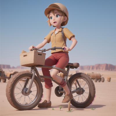 Image For Post Anime, bicycle, airplane, desert, scientist, farmer, HD, 4K, AI Generated Art