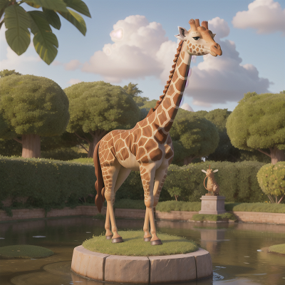 Image For Post Anime, queen, statue, island, giraffe, knight, HD, 4K, AI Generated Art