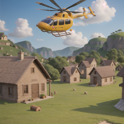 Image For Post Anime, book, helicopter, village, zebra, map, HD, 4K, AI Generated Art