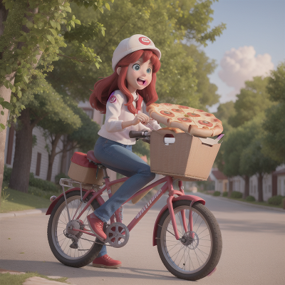 Image For Post Anime, camera, pizza, yeti, romance, bicycle, HD, 4K, AI Generated Art