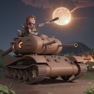 Image For Post Anime, garden, solar eclipse, fire, avalanche, tank, HD, 4K, AI Generated Art