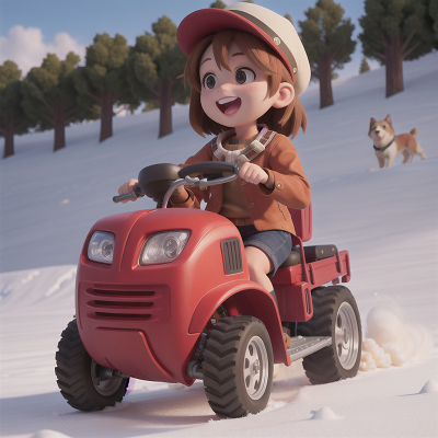 Image For Post Anime, sled, train, dog, tractor, dancing, HD, 4K, AI Generated Art