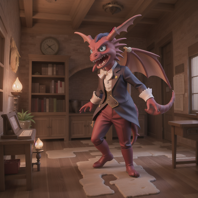 Image For Post Anime, school, dragon, map, vampire, ghostly apparition, HD, 4K, AI Generated Art