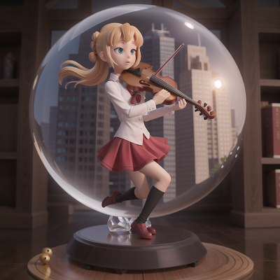 Image For Post Anime, alien, school, crystal ball, skyscraper, violin, HD, 4K, AI Generated Art