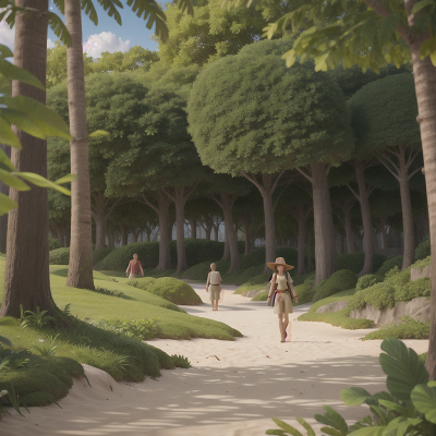 Image For Post Anime, beach, villain, archaeologist, park, forest, HD, 4K, AI Generated Art