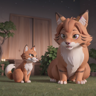 Image For Post Anime, zookeeper, cat, fox, griffin, stars, HD, 4K, AI Generated Art