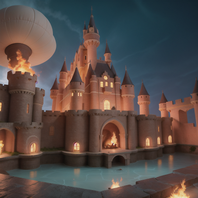 Image For Post Anime, castle, underwater city, fire, car, exploring, HD, 4K, AI Generated Art
