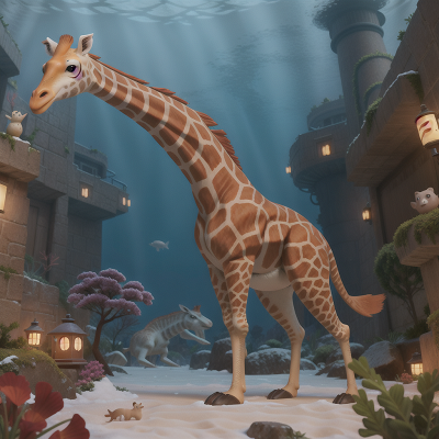 Image For Post Anime, underwater city, kangaroo, giraffe, doctor, snow, HD, 4K, AI Generated Art