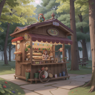 Image For Post Anime, enchanted forest, rainbow, griffin, teacher, hot dog stand, HD, 4K, AI Generated Art