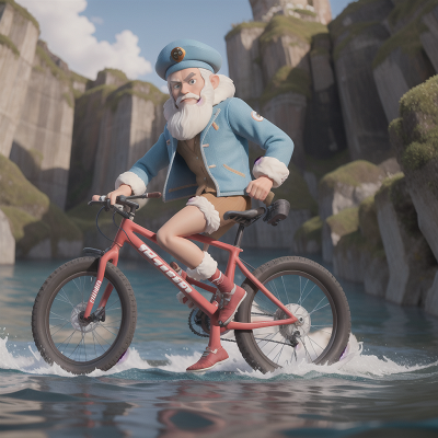 Image For Post Anime, yeti, king, swimming, bicycle, detective, HD, 4K, AI Generated Art