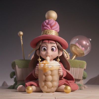 Image For Post Anime, wizard's hat, king, sphinx, key, bubble tea, HD, 4K, AI Generated Art