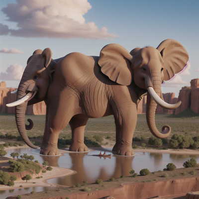 Image For Post Anime, airplane, river, elephant, troll, desert, HD, 4K, AI Generated Art