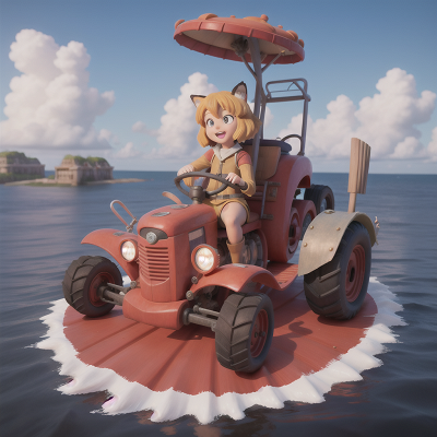 Image For Post Anime, fox, hovercraft, underwater city, ancient scroll, tractor, HD, 4K, AI Generated Art