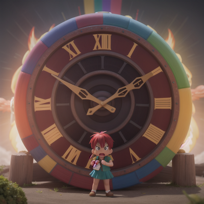 Image For Post Anime, anger, rainbow, tank, clock, joy, HD, 4K, AI Generated Art
