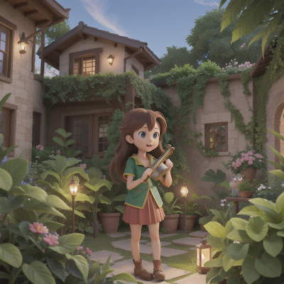 Image For Post Anime, city, flute, garden, book, jungle, HD, 4K, AI Generated Art