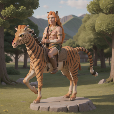 Image For Post Anime, centaur, vikings, tiger, bagpipes, giraffe, HD, 4K, AI Generated Art