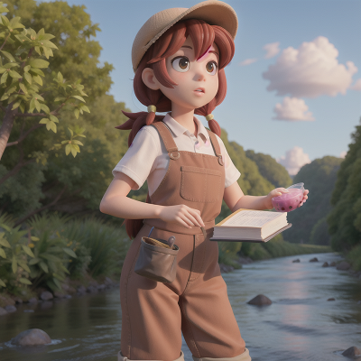 Image For Post Anime, bubble tea, farmer, river, book, sasquatch, HD, 4K, AI Generated Art