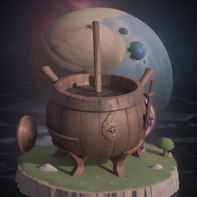 Image For Post Anime, witch's cauldron, drum, alien planet, rainbow, vikings, HD, 4K, AI Generated Art