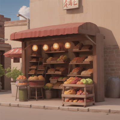 Image For Post Anime, bakery, fruit market, drum, lava, flute, HD, 4K, AI Generated Art