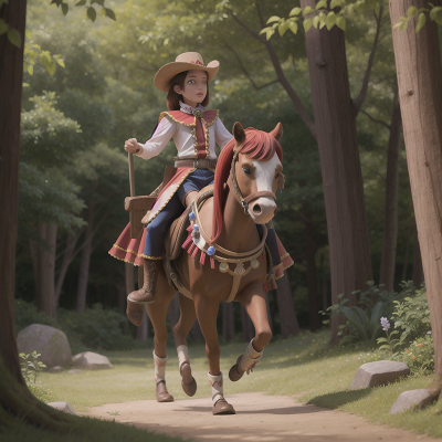 Image For Post Anime, circus, bravery, enchanted forest, cowboys, knight, HD, 4K, AI Generated Art