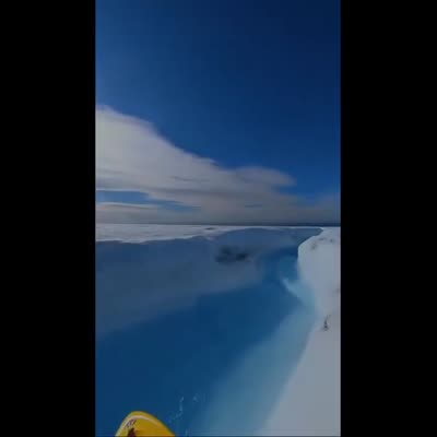 Image For Post An Ice Waterfall In Svalbard, Norway