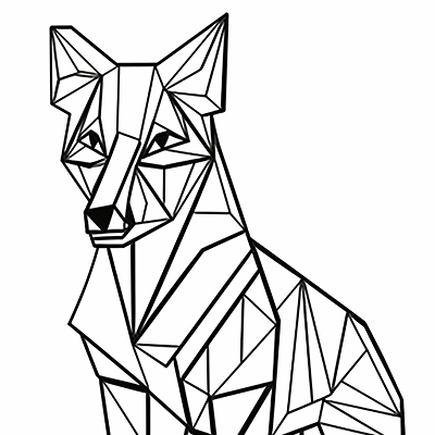 Image For Post Abstract Artistic Fox - Printable Coloring Page