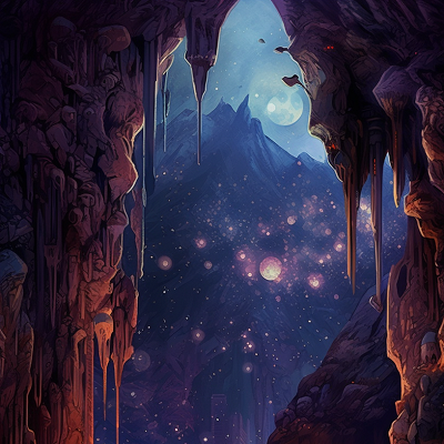 Image For Post Starry Night in the Caves - Wallpaper