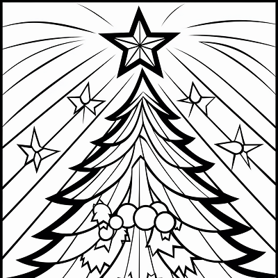 Image For Post | Christmas tree over a nativity scene; religious symbols and simple lines. printable coloring page, black and white, free download - [Christmas Tree Coloring Page ](https://hero.page/coloring/christmas-tree-coloring-page-free-printable-art-activities)