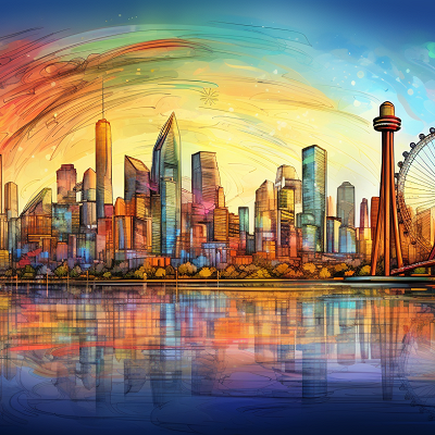 Image For Post Engaging Skyline Sketch Metropolitan Intricacy - Wallpaper