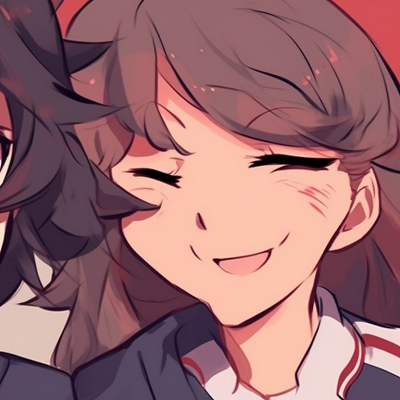 Image For Post | Two characters in school uniforms, bright colors and fluid linework, sharing a laugh. top matching pfps for friends pfp for discord. - [matching pfp friends, aesthetic matching pfp ideas](https://hero.page/pfp/matching-pfp-friends-aesthetic-matching-pfp-ideas)