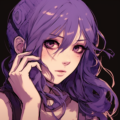 Image For Post Purple Bliss Contemplation - anime purple pfp beauties