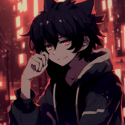 Image For Post Anime Boy with Neon Highlights - cool aesthetic anime pfp