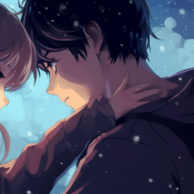 Image For Post | Two characters gazing at the starry sky, rich blues and shimmering highlights, foreheads touching. nifty couple matching pfp pfp for discord. - [couple matching pfp, aesthetic matching pfp ideas](https://hero.page/pfp/couple-matching-pfp-aesthetic-matching-pfp-ideas)