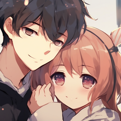 Image For Post | Two characters in cityscape, holding hands, pastel hues. adorable matching pfp anime for couples pfp for discord. - [matching pfp anime, aesthetic matching pfp ideas](https://hero.page/pfp/matching-pfp-anime-aesthetic-matching-pfp-ideas)