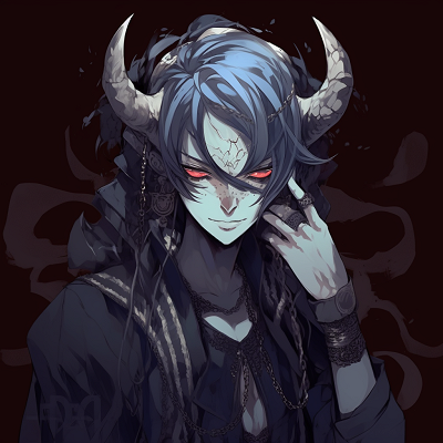 Image For Post | Image of a youthful demon character under shadowed horns, design created with pastel tones and soft lines. aesthetic demonic anime pfp pfp for discord. - [demonic anime pfp](https://hero.page/pfp/demonic-anime-pfp)