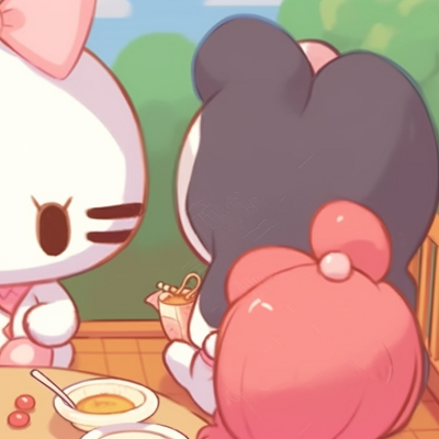 Image For Post | Two characters under blooming sakura trees, Hello Kitty themed kimonos, soft colors and delicate details. cute hello kitty matching pfp pfp for discord. - [hello kitty matching pfp, aesthetic matching pfp ideas](https://hero.page/pfp/hello-kitty-matching-pfp-aesthetic-matching-pfp-ideas)