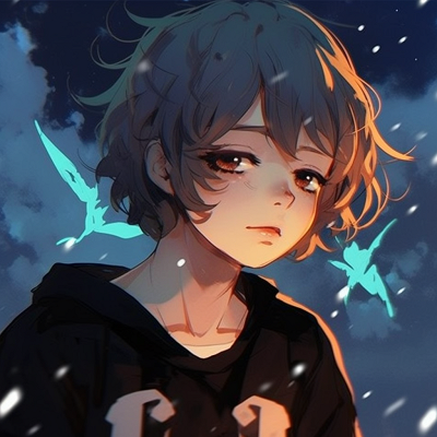 Image For Post | Moody anime profile against a pitch-black background, showcased by stark outlines and the effective use of negative space. anime depressed pfp: unique variants pfp for discord. - [Anime Depressed PFP Collection](https://hero.page/pfp/anime-depressed-pfp-collection)