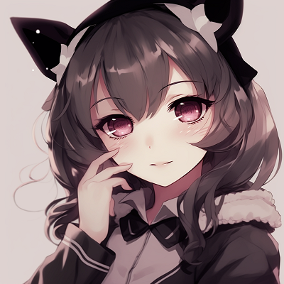 Image For Post | Anime Neko Girl in pastel goth style clothes, soft colors and delicate shading. most shared egirl pfp anime pfp for discord. - [Best Egirl Pfp Anime Suggestions](https://hero.page/pfp/best-egirl-pfp-anime-suggestions)