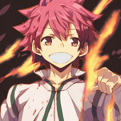 Image For Post | Natsu displaying happiness with his bright eyes and rosy cheeks, meticulous details and warm tones. joyful anime pfp pfp for discord. - [Funny Pfp For Anime](https://hero.page/pfp/funny-pfp-for-anime)