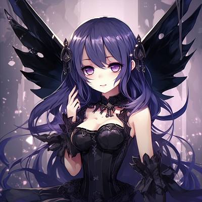 Image For Post | Goth anime girl with piercing red eyes, uses bright red color to emphasize the character's eyes against the dark dress. adorable goth anime girl pfp pfp for discord. - [Goth Anime Girl PFP](https://hero.page/pfp/goth-anime-girl-pfp)