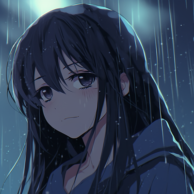 Image For Post | Depressed anime girl mourning in the rain, dulled colors and detailed rain effects. hd depressed anime girl pfp pfp for discord. - [depressed anime girl pfp](https://hero.page/pfp/depressed-anime-girl-pfp)