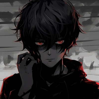 Image For Post | Kaneki Ken in his ghoul form, complex patterns and a striking red eye. best selections of anime pfp guy pfp for discord. - [anime pfp guy](https://hero.page/pfp/anime-pfp-guy)